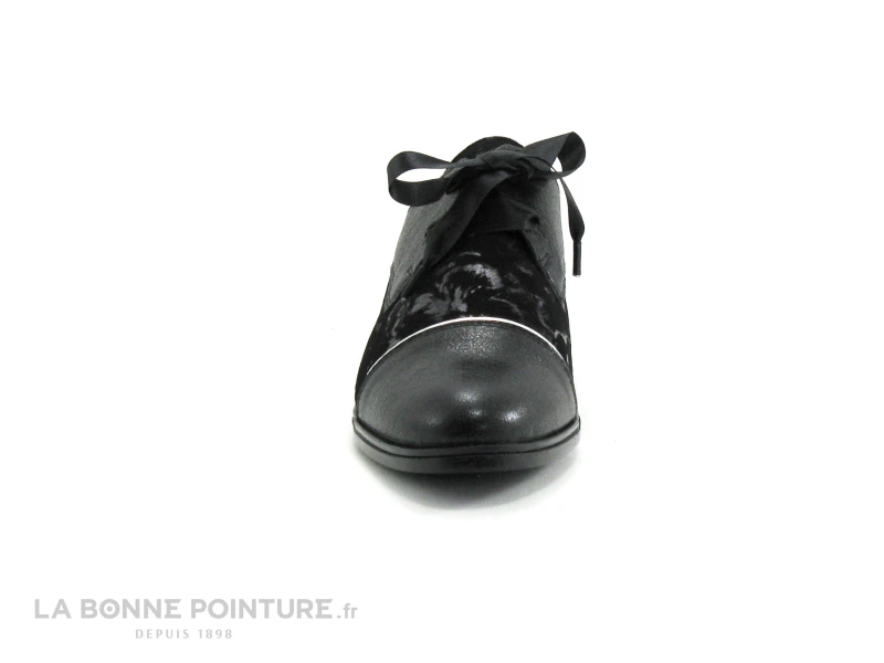Mademoisel H 8057 Noir 2419 - Velours Imprime - Derby Femme 2 Mademoisel H 8057 Noir 2419 - Velours Imprime - Derby Femme â Image 2