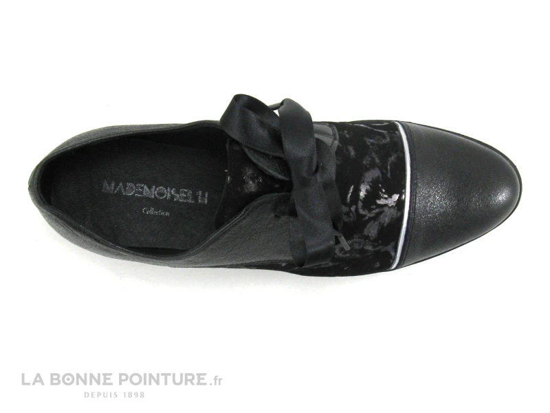Mademoisel H 8057 Noir 2419 - Velours Imprime - Derby Femme 6 Mademoisel H 8057 Noir 2419 - Velours Imprime - Derby Femme â Image 6