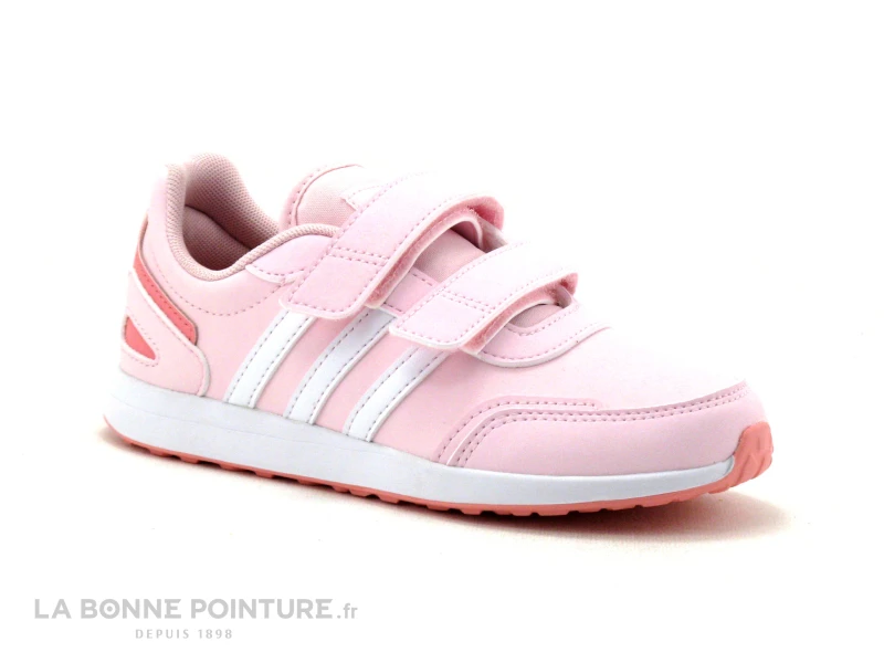 Adidas VS SWITCH 3 C - FY9224 - Rose Blanc - Basket Fille Velcro 5 Adidas VS SWITCH 3 C - FY9224 - Rose Blanc - Basket Fille Velcro â Image 5