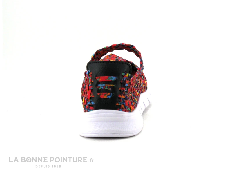 Morans KIEFE Fuchsia - Basket Ballerine En Elastique Multicolore 6 Morans KIEFE Fuchsia - Basket Ballerine En Elastique Multicolore â Image 6