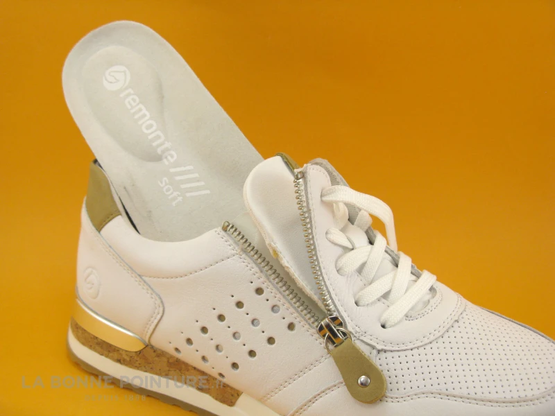 Remonte D2536-80 - Blanc Beige Argent - Basket Basse Femme 5 Remonte D2536-80 - Blanc Beige Argent - Basket Basse Femme â Image 5