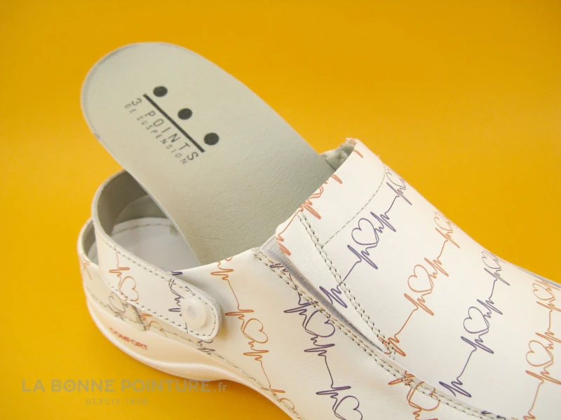 3 Points De Suspension KIADO Blanc - Sabot Femme En Cuir 4 3 Points De Suspension KIADO Blanc - Sabot Femme En Cuir – Image 4