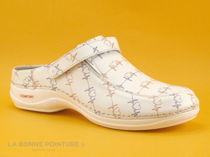 3 Points De Suspension KIADO Blanc - Sabot Femme En Cuir 1 3 Points De Suspension KIADO Blanc - Sabot Femme En Cuir