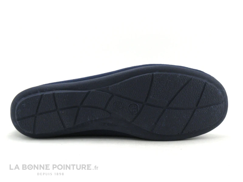 RYB 700-9000 - Pantoufle Femme Bleu Marine - Fleur Brodee 3 RYB 700-9000 - Pantoufle Femme Bleu Marine - Fleur Brodee – Image 3