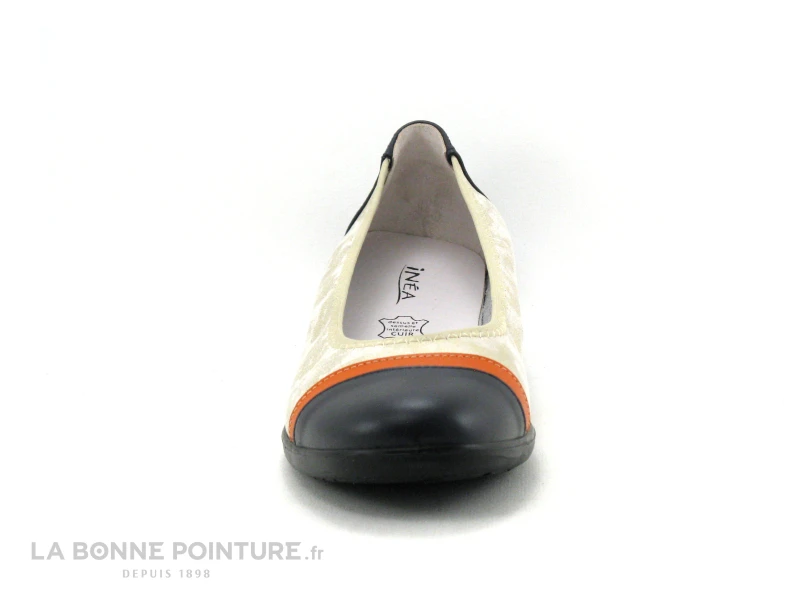 Inea CELESTE Marine Orange Or - Ballerine Souple Femme 2 Inea CELESTE Marine Orange Or - Ballerine Souple Femme â Image 2