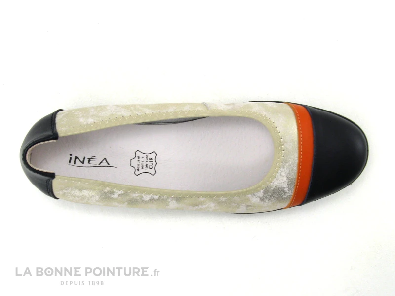 Inea CELESTE Marine Orange Or - Ballerine Souple Femme 6 Inea CELESTE Marine Orange Or - Ballerine Souple Femme â Image 6