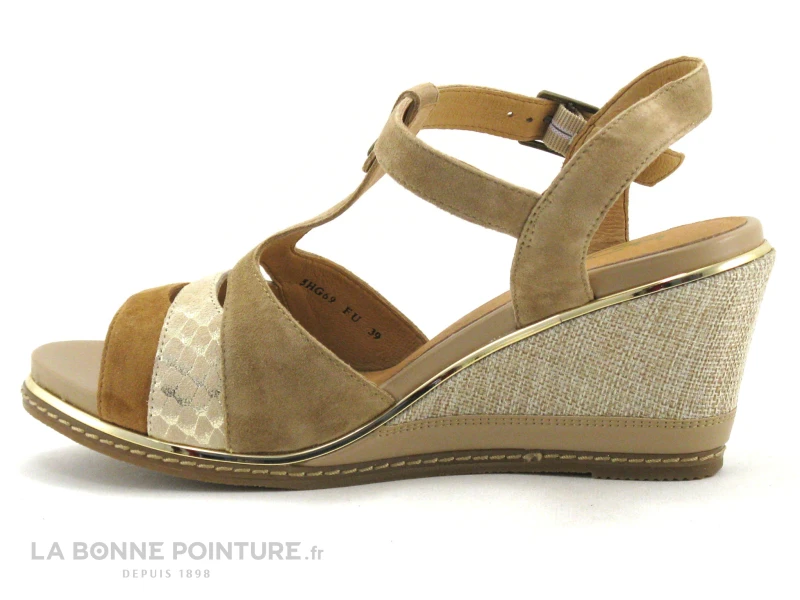 Fugitive IZANE LP5HG69 Mastic -Sandale Beige - Talon Compense 3 Fugitive IZANE LP5HG69 Mastic -Sandale Beige - Talon Compense – Image 3