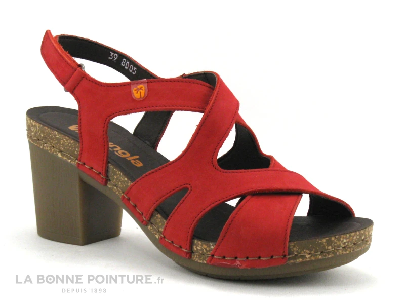 Jungla 8005 - Nu-pieds Femme En Cuir Rouge A Talon Haut 1 Jungla 8005 - Nu-pieds Femme En Cuir Rouge A Talon Haut