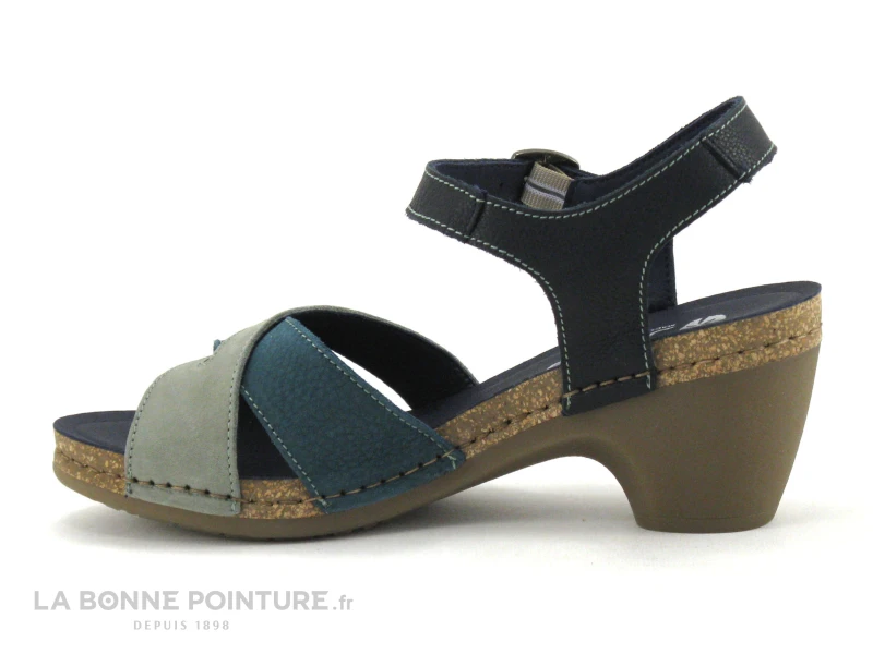 Jungla 7459 - Forest Jade - Nu-pieds Femme Cuir Bleu Et Vert - Petit Talon 3 Jungla 7459 - Forest Jade - Nu-pieds Femme Cuir Bleu Et Vert - Petit Talon â Image 3