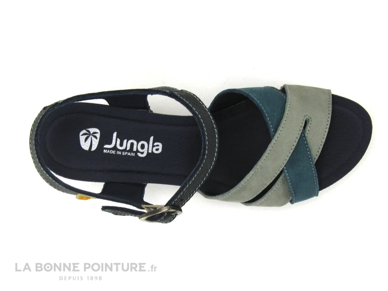 Jungla 7459 - Forest Jade - Nu-pieds Femme Cuir Bleu Et Vert - Petit Talon 6 Jungla 7459 - Forest Jade - Nu-pieds Femme Cuir Bleu Et Vert - Petit Talon â Image 6