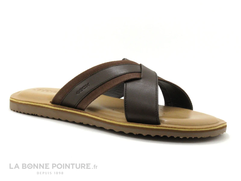 Geox ARTIE U15V1A Coffee - Mule Homme Brides Croisees 4 Geox ARTIE U15V1A Coffee - Mule Homme Brides Croisees â Image 4