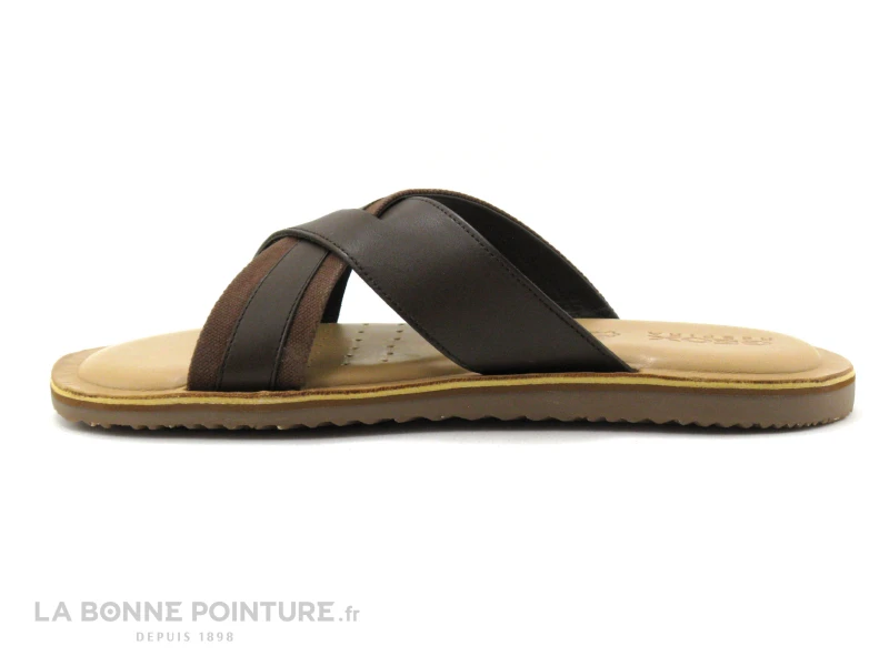 Geox ARTIE U15V1A Coffee - Mule Homme Brides Croisees 3 Geox ARTIE U15V1A Coffee - Mule Homme Brides Croisees â Image 3