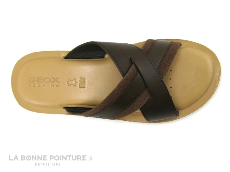 Geox ARTIE U15V1A Coffee - Mule Homme Brides Croisees 5 Geox ARTIE U15V1A Coffee - Mule Homme Brides Croisees â Image 5