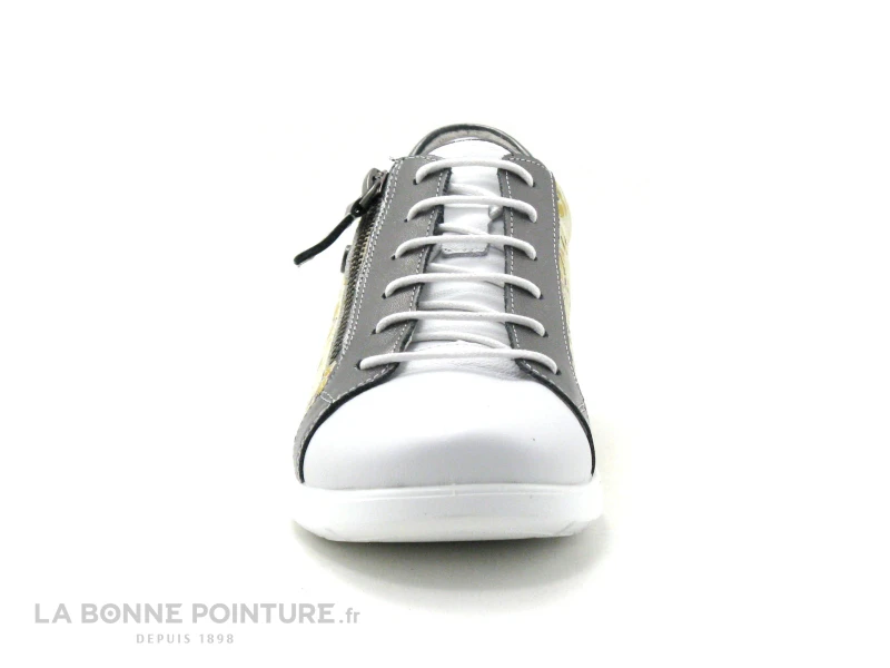 Inea FARFADET Blanc Jaune - Basket Femme Lacet Et Zip 2 Inea FARFADET Blanc Jaune - Basket Femme Lacet Et Zip â Image 2