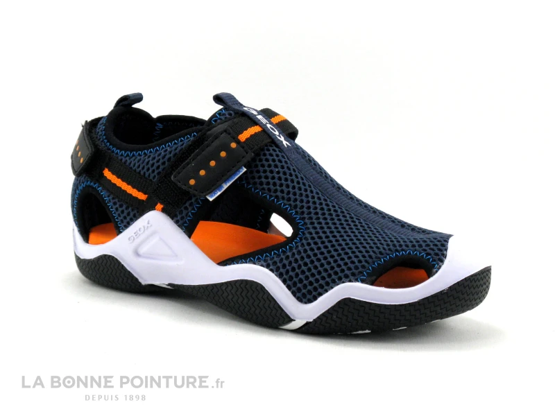 Geox WADER J15304 Marine Orange - Sandale Sport GARCON 1 Geox WADER J15304 Marine Orange - Sandale Sport GARCON