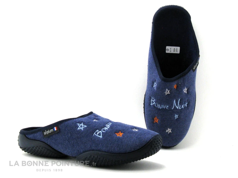 Airplum BONUIT Marine - Pantoufle Femme - Bonne Nuit 1 Airplum BONUIT Marine - Pantoufle Femme - Bonne Nuit