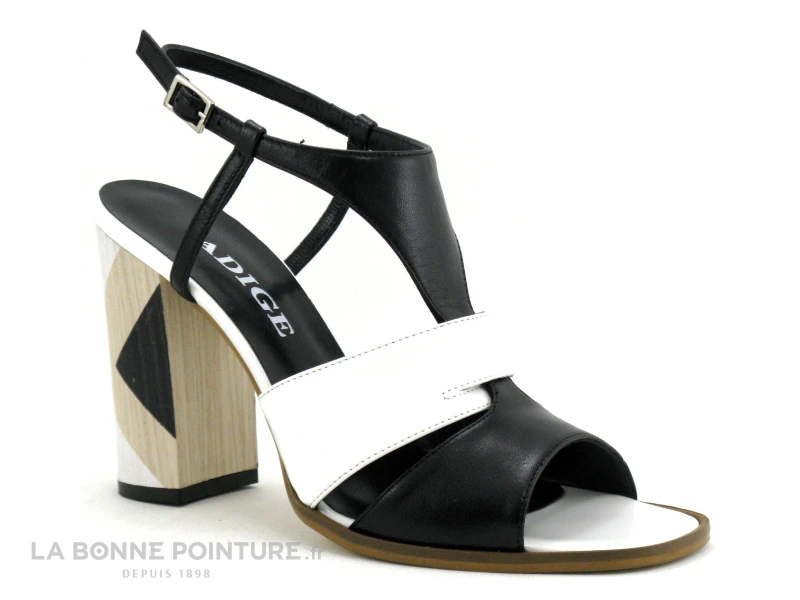 Adige ALSAF F100 Capri Nero Bianco - Sandale Talon 1 Adige ALSAF F100 Capri Nero Bianco - Sandale Talon