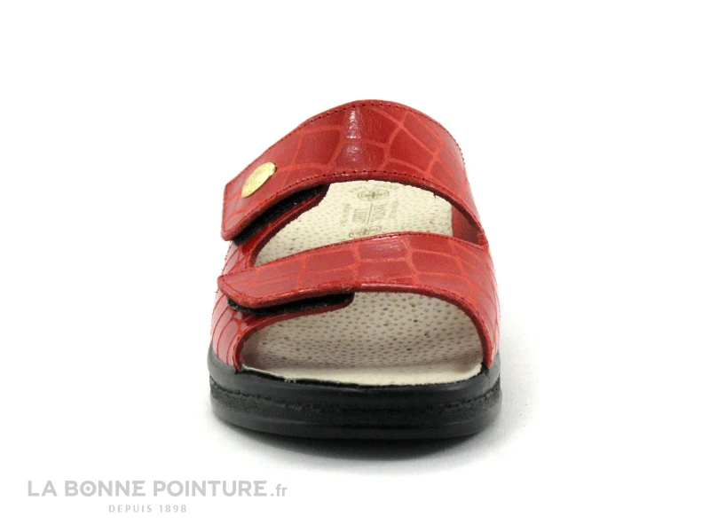 Sanital Light 1475 Rouge Croco - Mule Femme Reglable 2 Scratches 2 Sanital Light 1475 Rouge Croco - Mule Femme Reglable 2 Scratches – Image 2