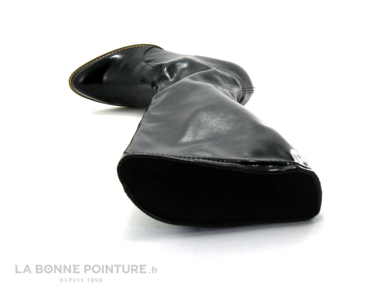 Fugitive ARCOL Stretch Vernis Noir - Botte Talon Haut 6 Fugitive ARCOL Stretch Vernis Noir - Botte Talon Haut – Image 6