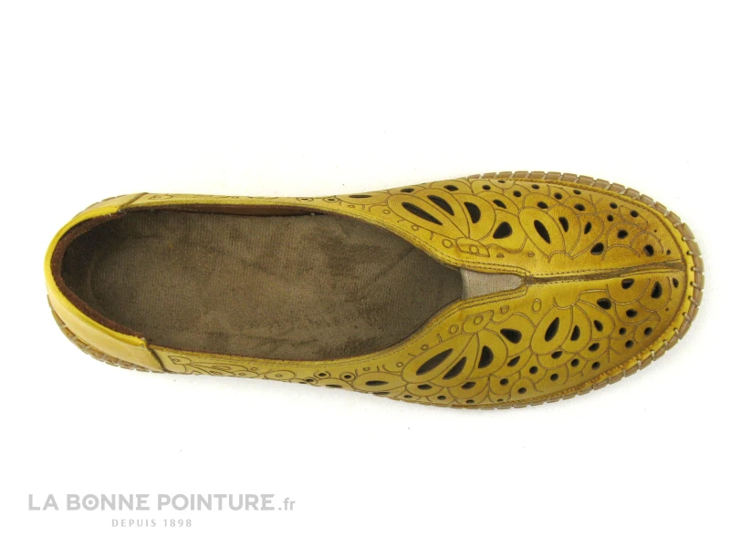 Karyoka RITA Jaune - Ballerine Perforee Femme Cuir Jaune 6 Karyoka RITA Jaune - Ballerine Perforee Femme Cuir Jaune â Image 6