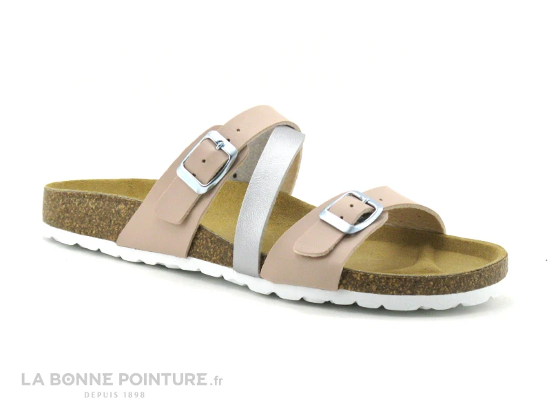 Morans JOUVRE Rose Argent - Mule Anatomique Femme 1 Morans JOUVRE Rose Argent - Mule Anatomique Femme