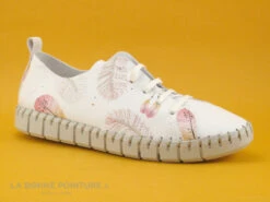 Fabiolas 25113 - Blanc - Plumes - Basket Basse Femme -Optimal Chaussures Magasin cd24607c73b9e66c561f35ea11d5d5ef img 9275.jpg 170682