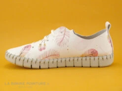 Fabiolas 25113 - Blanc - Plumes - Basket Basse Femme -Optimal Chaussures Magasin cd24607c73b9e66c561f35ea11d5d5ef img 9277.jpg 170678