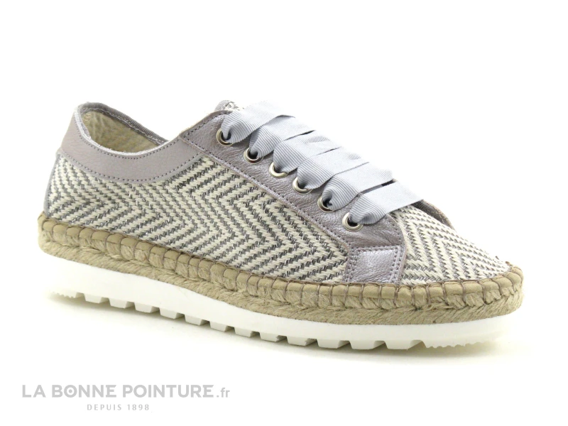 Fabiolas E118220 Gris Beige Rose Metal - Basket Espadrille 5 Fabiolas E118220 Gris Beige Rose Metal - Basket Espadrille – Image 5