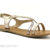 Tropeziennes HANANO Or Multi 19040 - Sandale Plagette