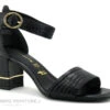 Tamaris 1-28379-26 Black Croco - Sandale Talon Haut